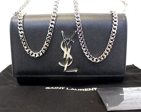 ysl bag black|ysl black bag with silver chain.